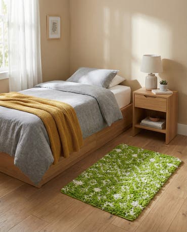  2' x 3' Moroccan Trellis Shag Rug