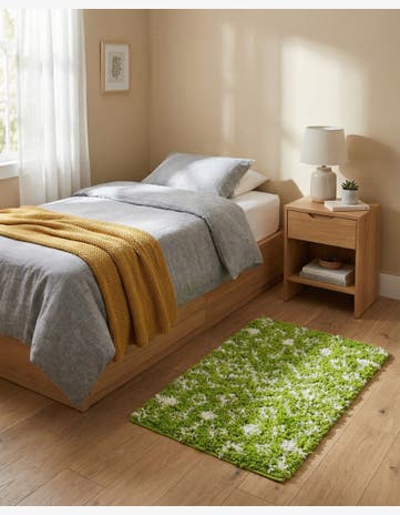 2' x 3' Moroccan Trellis Shag Rug