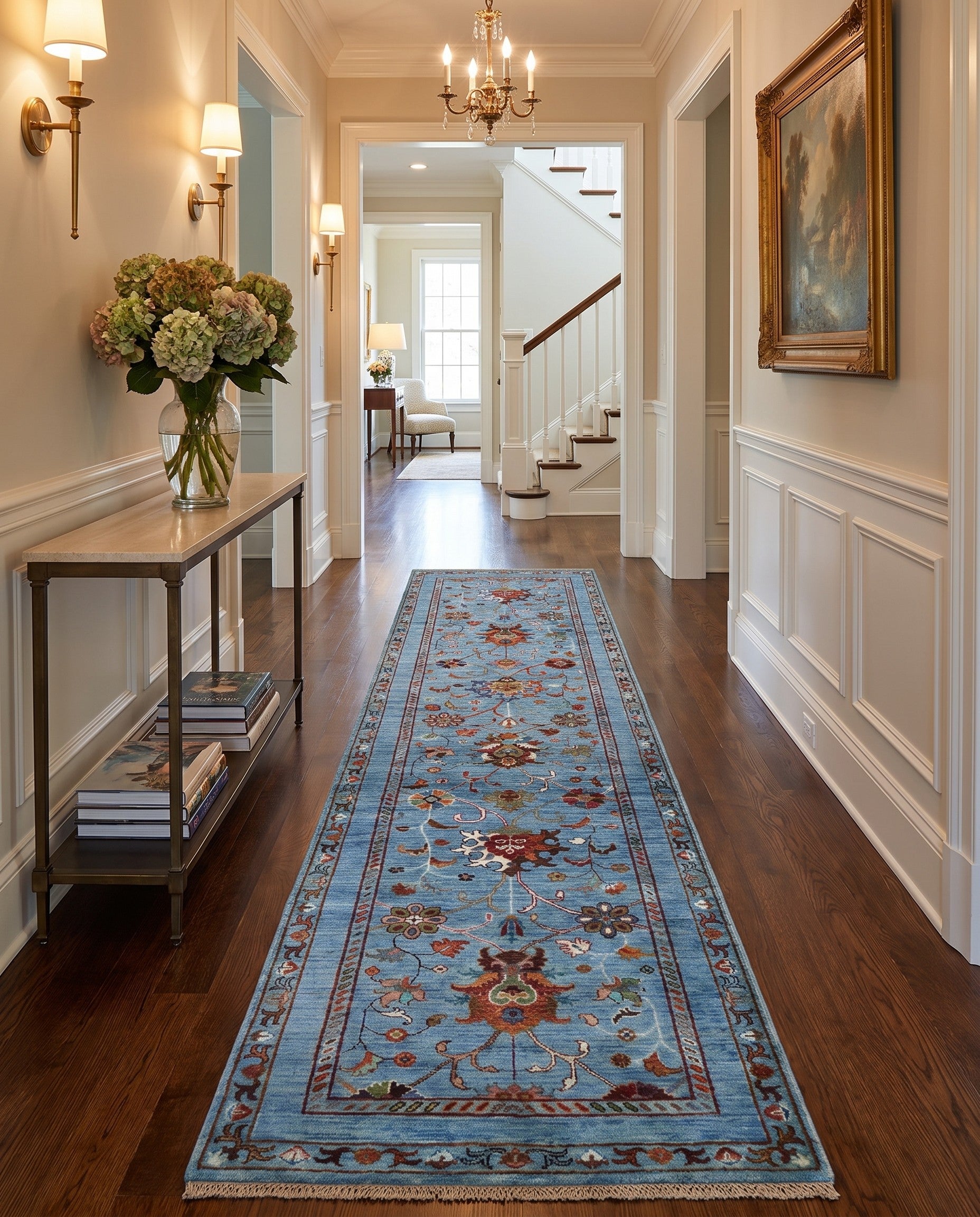 2' 8 x 10' Hand Knotted Ariana Ziegler Runner Rug