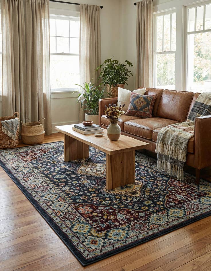 Detail image of 5' 3 x 8' Kamala Washable Rug
