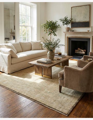 8' 4 x 9' 9 Hand Knotted Oushak Wool Rug