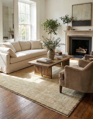 8' 4 x 9' 9 Hand Knotted Oushak Wool Rug