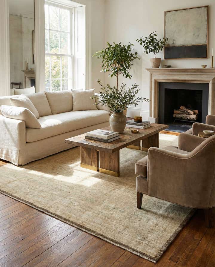 8' 4 x 9' 9 Hand Knotted Oushak Wool Rug