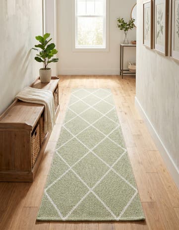 Green Georgia Runner Rug