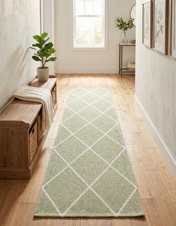 Green Georgia Runner Rug