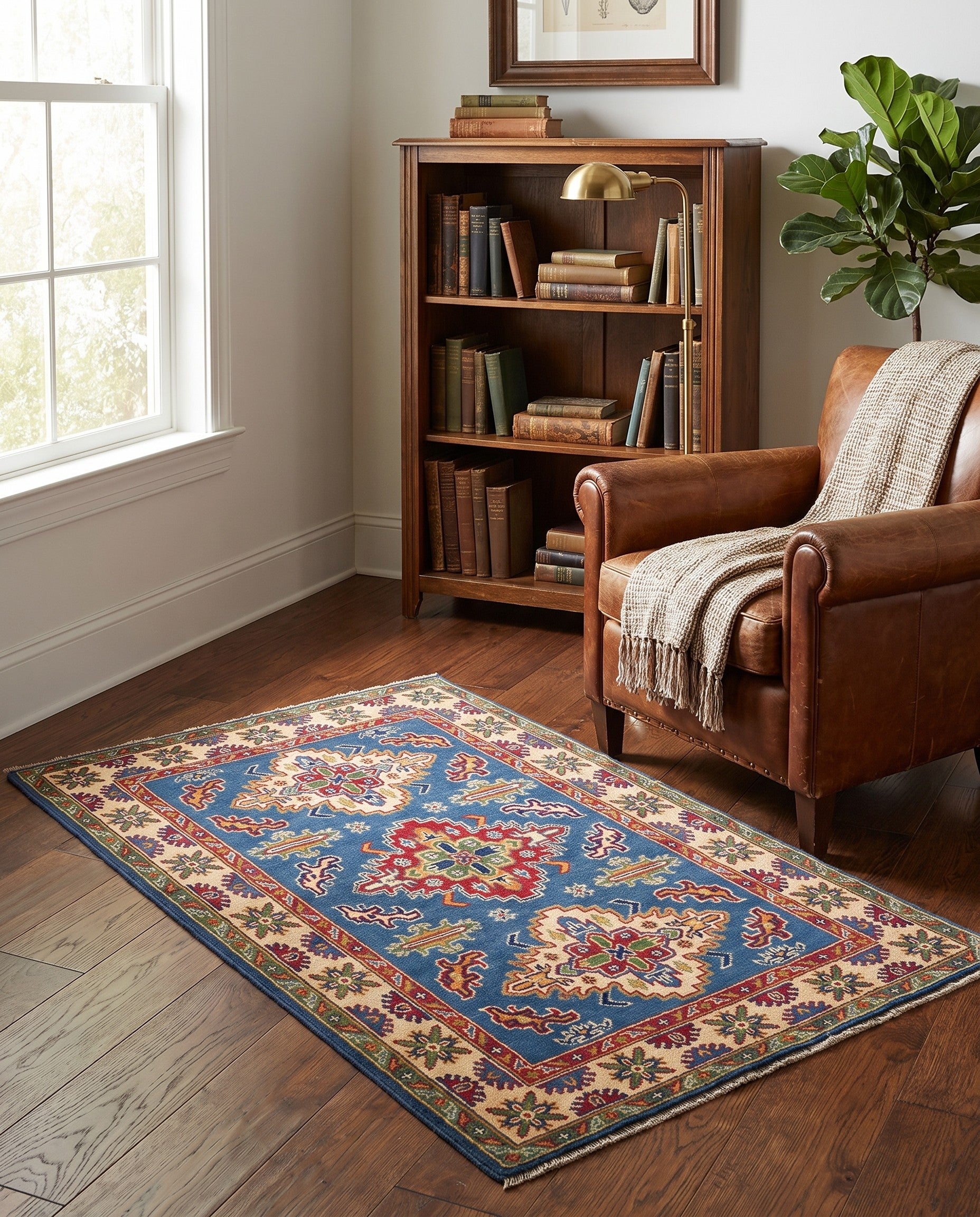3' 3 x 5' 3 Hand Knotted Kazak Rug
