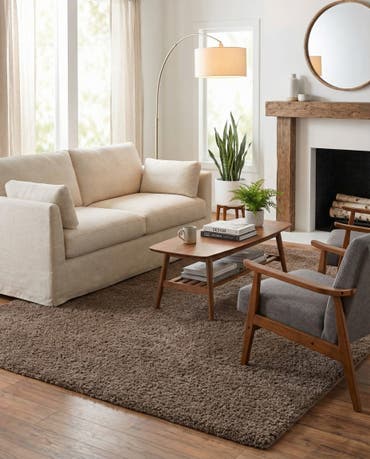  8' x 10' Solid Shag Rug