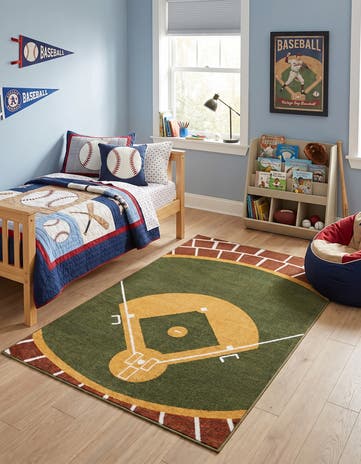 4' x 6' Sports Washable Rug