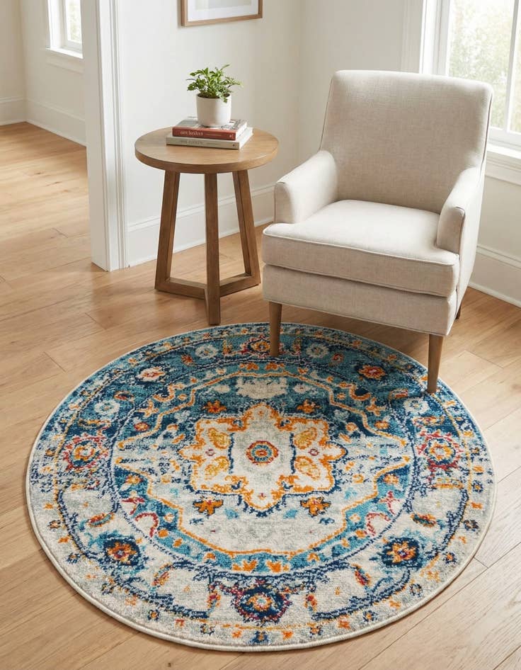 Detail image of 3' x 3' Madeline Vintage Round Rug