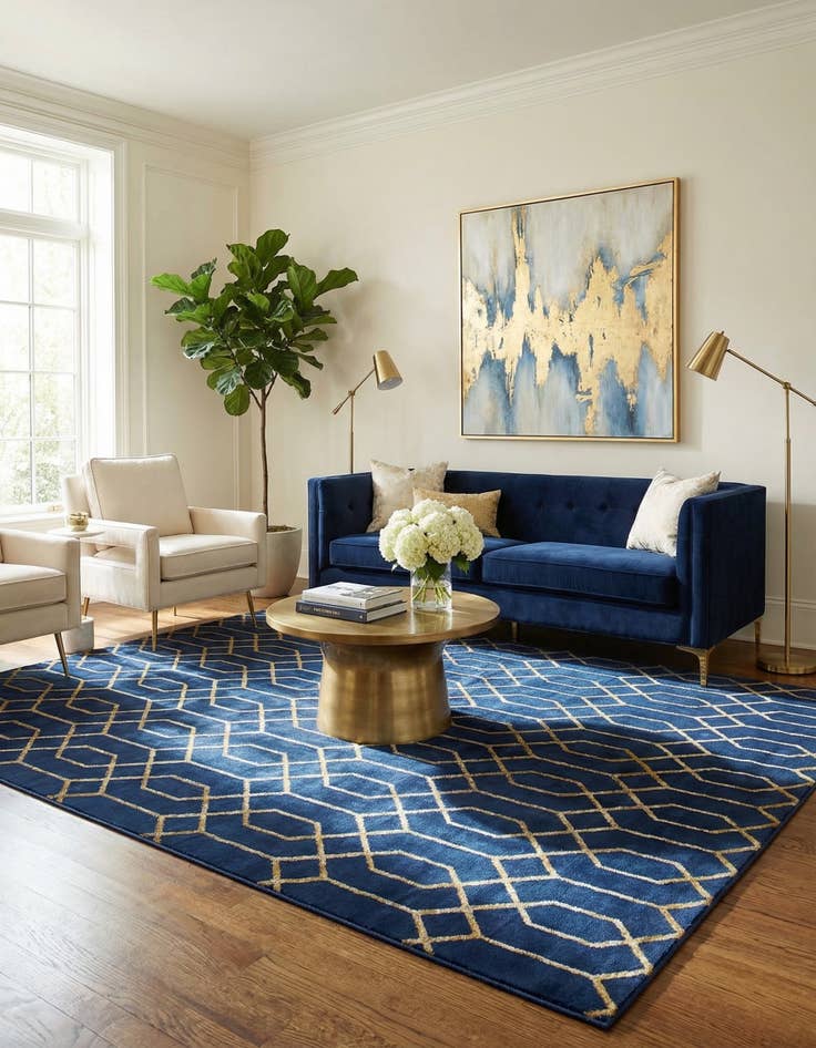 Detail image of 9' x 12' Marilyn Monroe&trade; Glam Trellis Rug