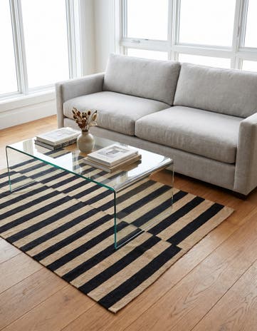 4' 2 x 5' 10 Hand Woven Kilim Modern Wool Rug
