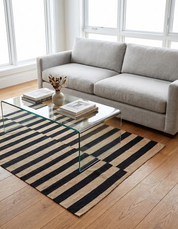 4' 2 x 5' 10 Hand Woven Kilim Modern Wool Rug