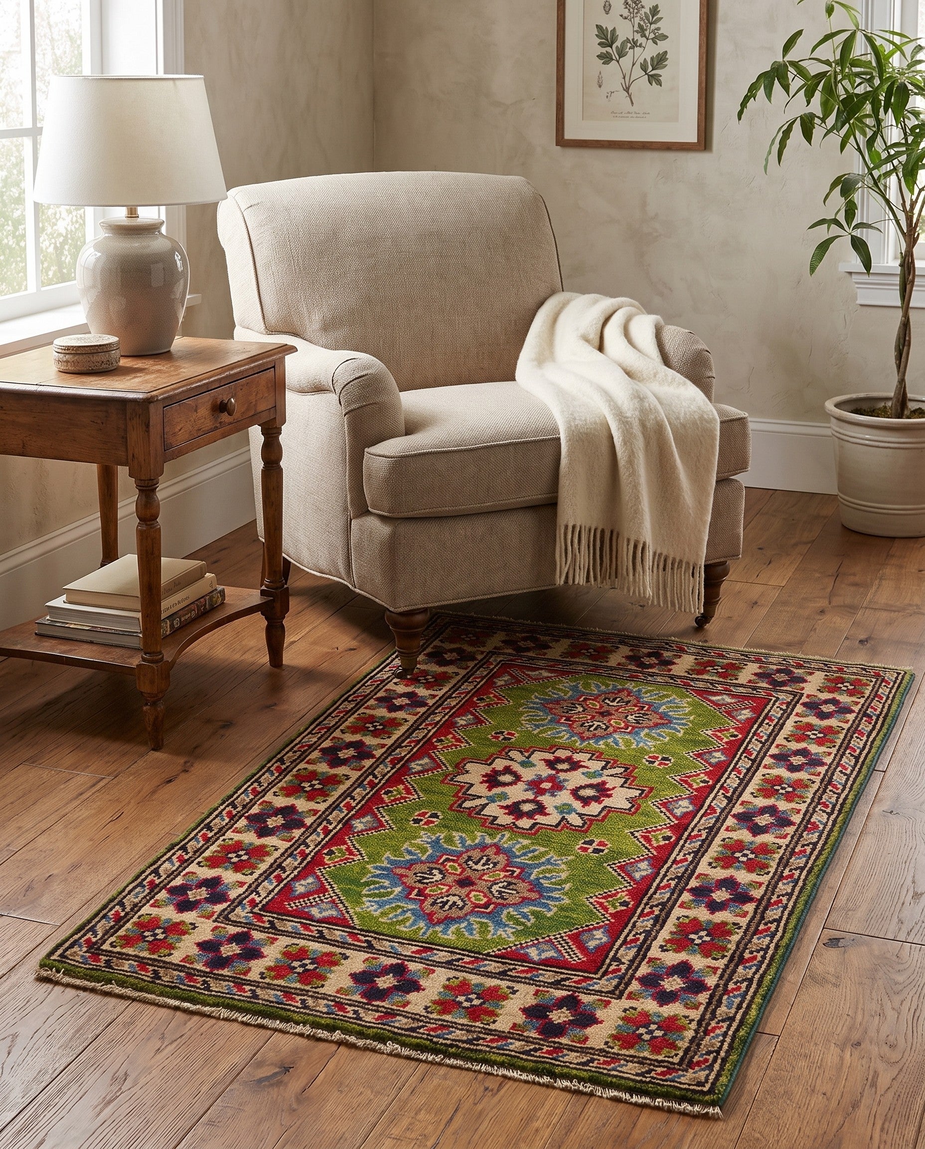 2' x 3' Hand Knotted Kazak Rug