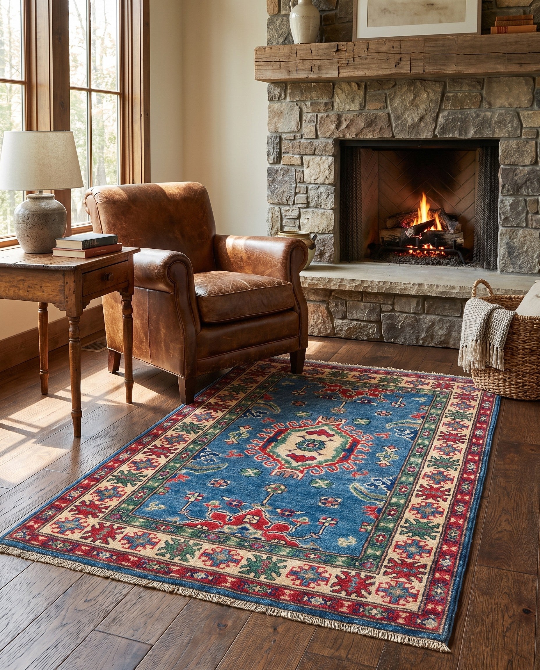 2' 9 x 4' Hand Knotted Kazak Rug