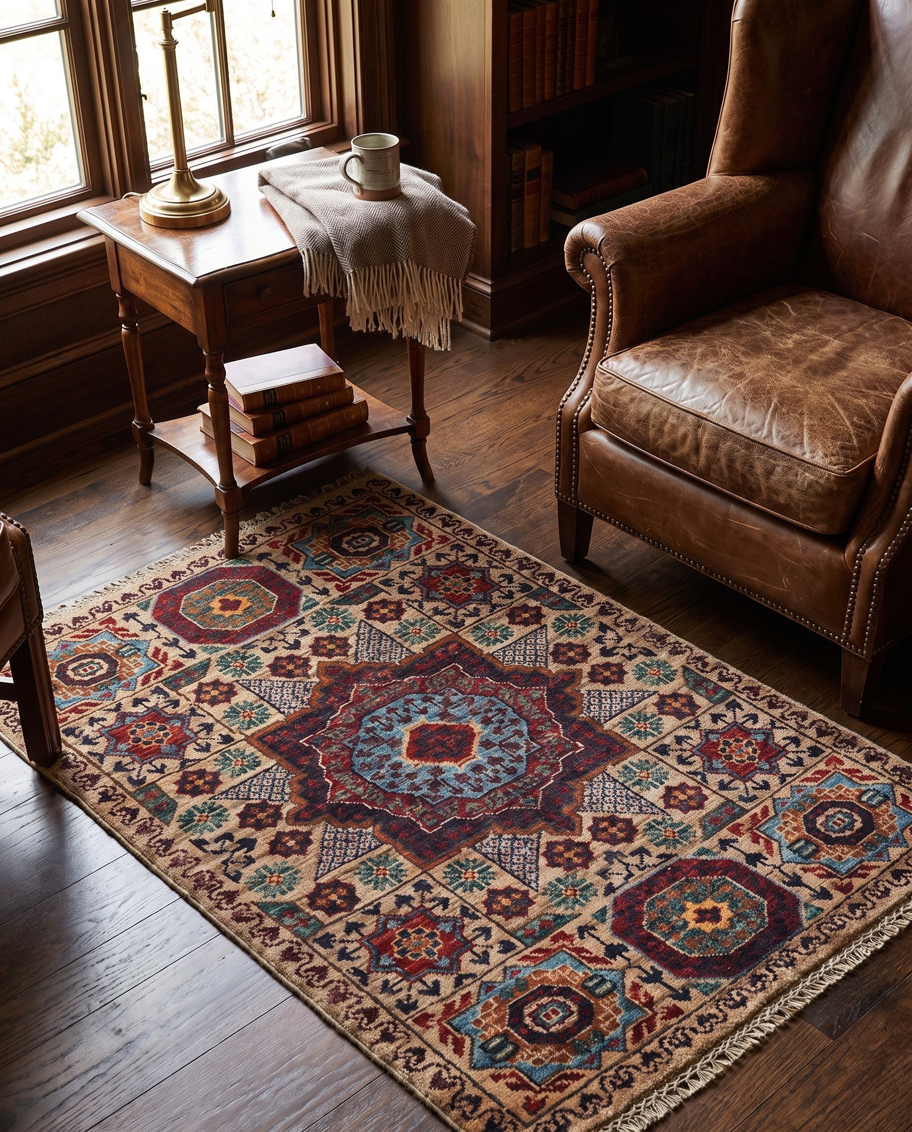 2' x 3' 3 Hand Knotted Mamluk Ziegler Rug