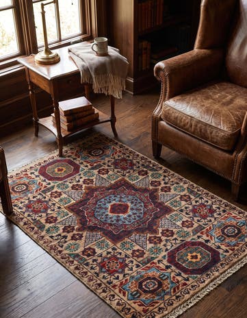 2' x 3' 3 Hand Knotted Mamluk Ziegler Rug