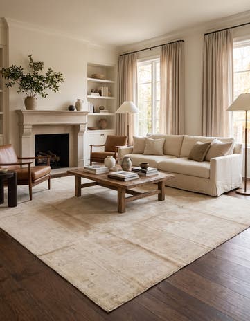 8' 11 x 11' 11 Hand Knotted Oushak Wool Rug