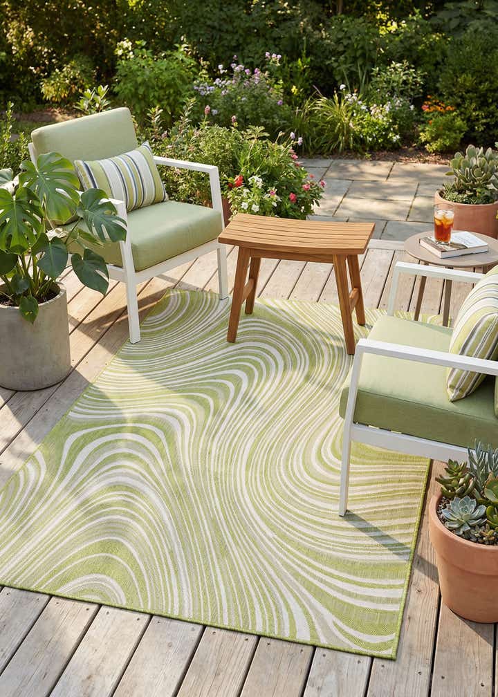 4' x 6' Easy-Clean Modern Indoor / Outdoor Rug