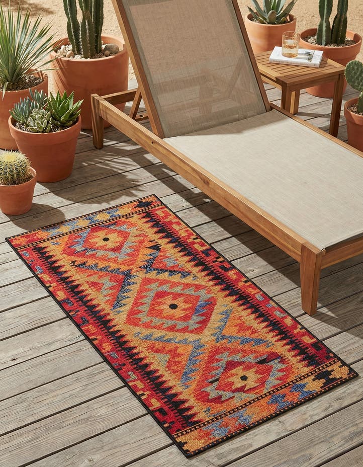2' x 4' Easy-Clean Tribal Indoor / Outdoor...