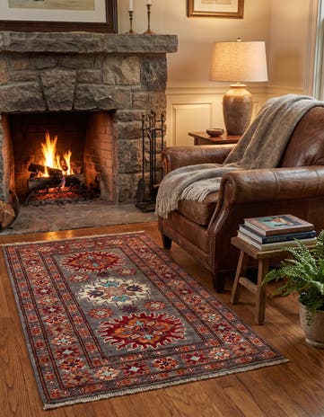2' x 3' 3 Hand Knotted Kazak Rug