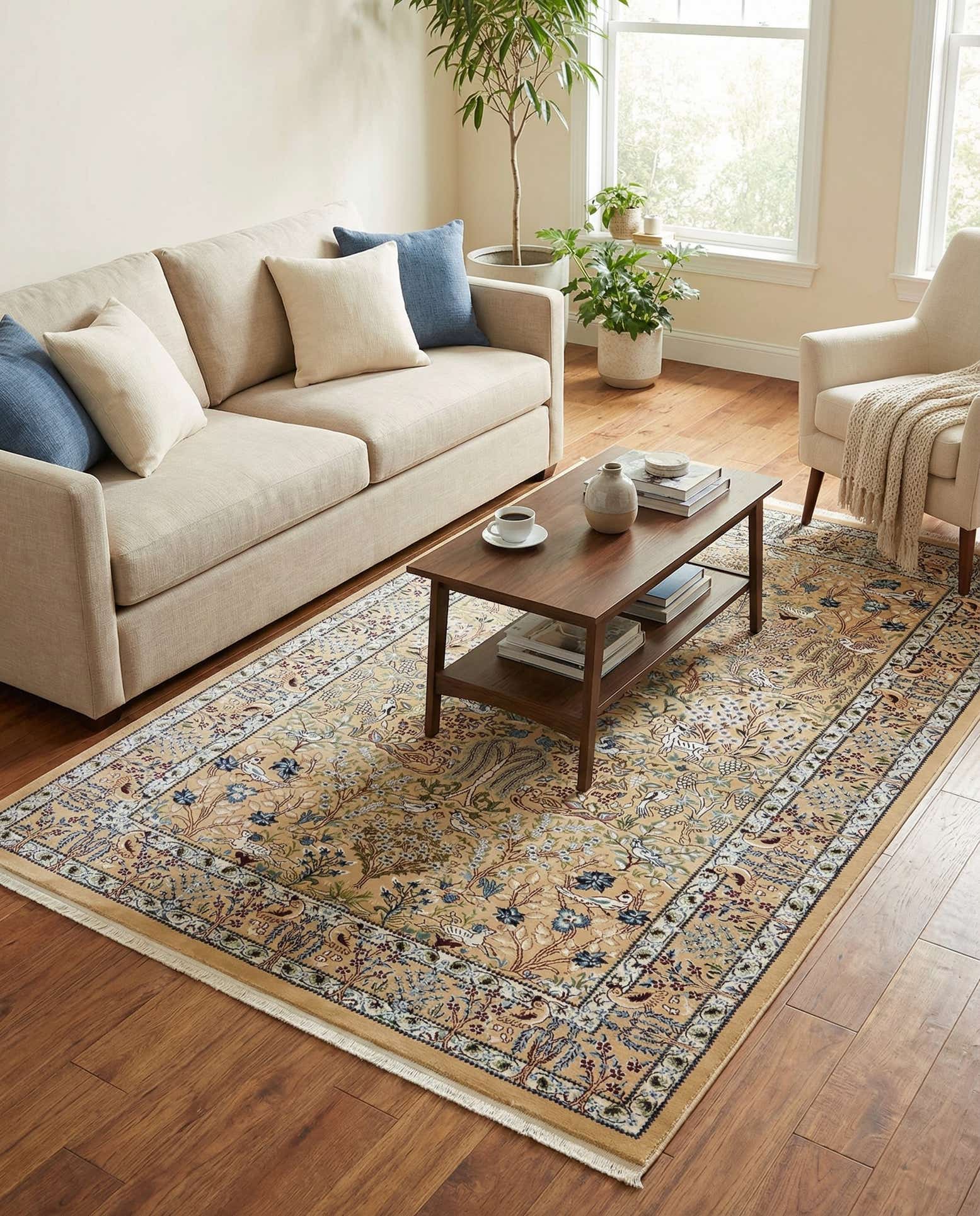 5' 3 x 8' Nain Design Rug