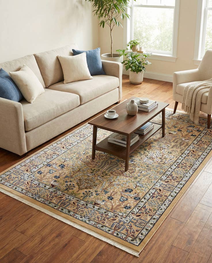 Detail image of 5' 3 x 8' Nain Design Rug