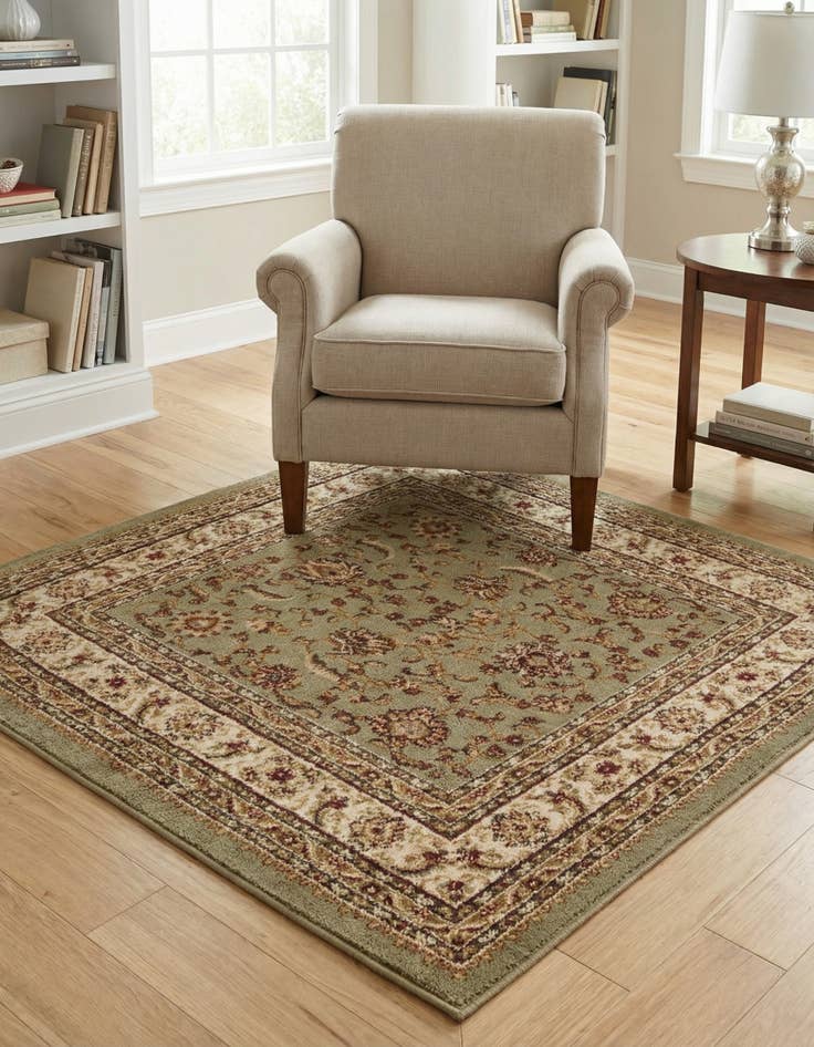 Detail image of 4' x 4' Classic Agra Square Rug