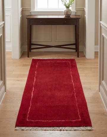2' 4 x 4' 7 Hand Knotted Nepal Runner Rug
