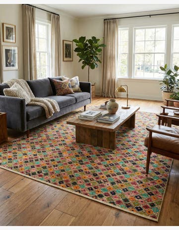 6' 11 x 9' 7 Hand Knotted Balouch Wool Rug