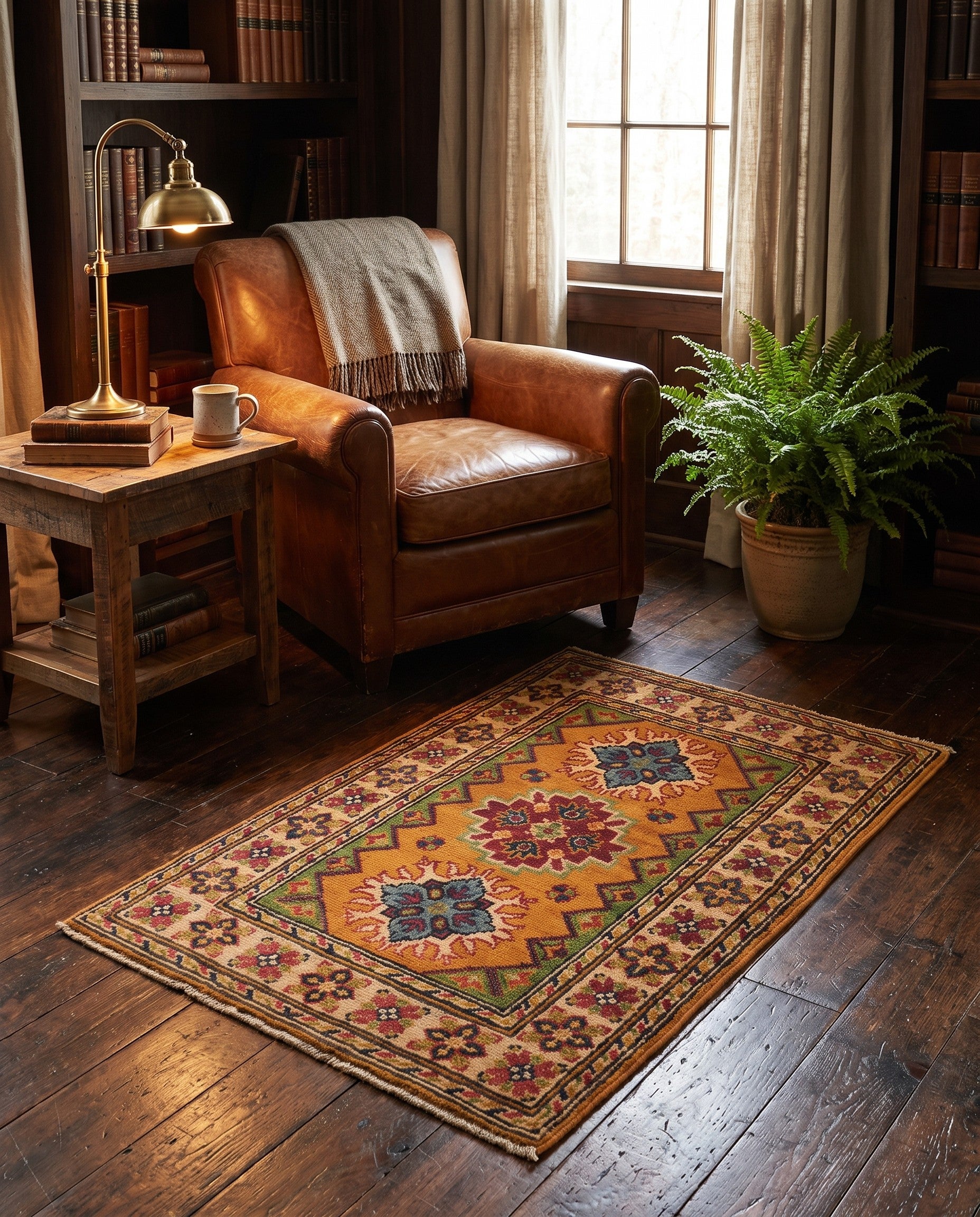 2' x 2' 11 Hand Knotted Kazak Rug