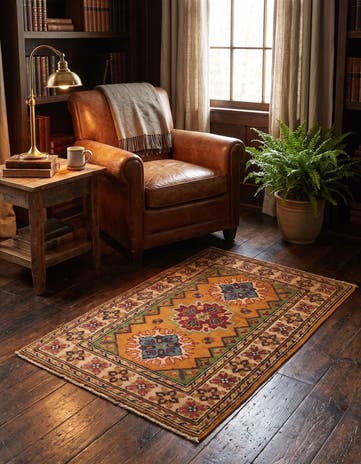 2' x 2' 11 Hand Knotted Kazak Rug