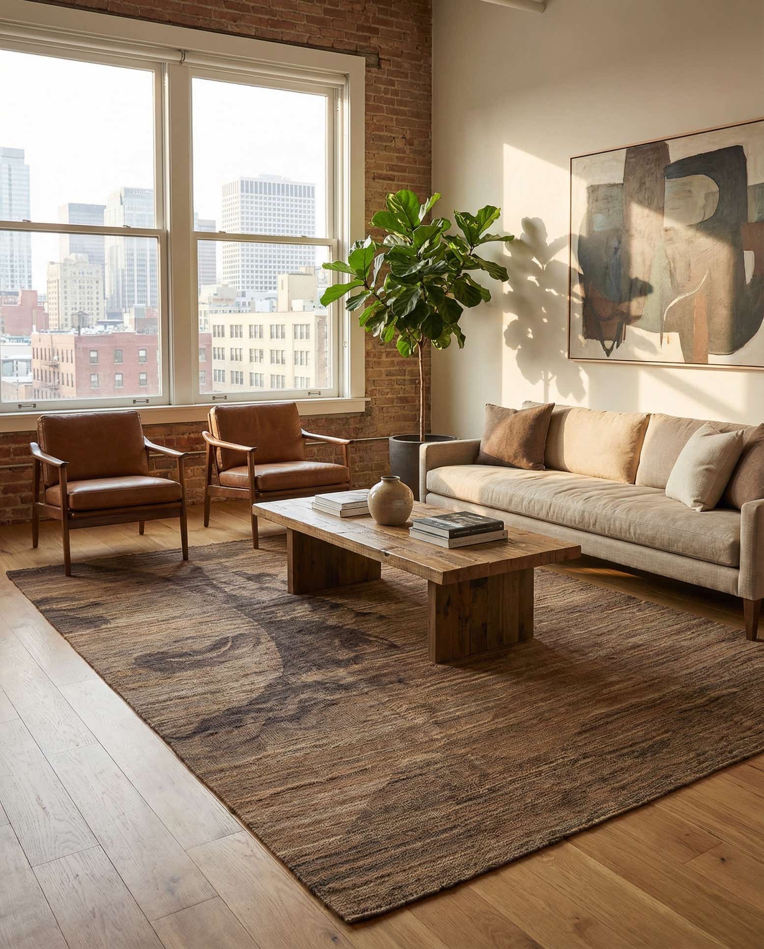 7' x 9' 8 Hand Woven Kilim Modern Wool Rug
