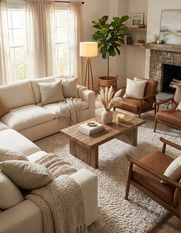 Linen Infinity Shag Square Rug