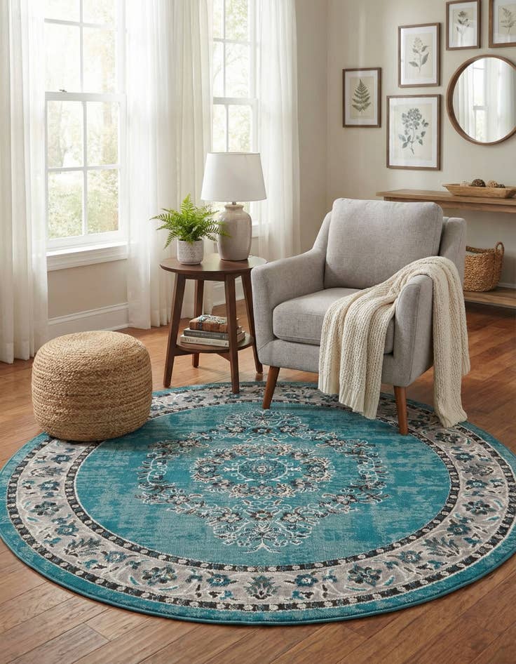 Detail image of 5' 3 x 5' 3 Lucerne Round Rug