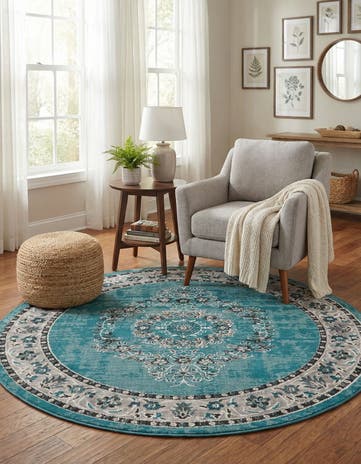 5' 3 x 5' 3 Lucerne Round Rug