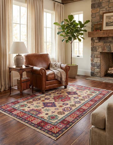 3' 10 x 5' 10 Hand Knotted Kazak Rug