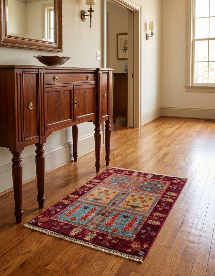 Detail image of 2' x 3' 2 Hand Knotted Ariana Ziegler Rug