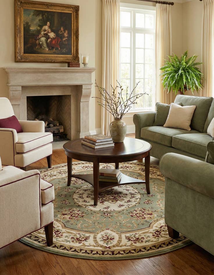 Detail image of 7' 10 x 7' 10 Chateau Round Rug