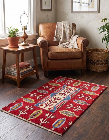2' x 3' Hand Knotted Kazak Rug