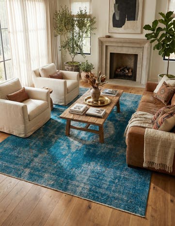 8' 1 x 9' 5 Hand Knotted Ultra Vintage Persian Wool Rug