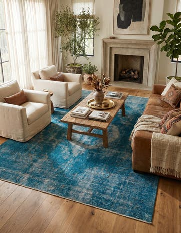 8' 1 x 9' 5 Hand Knotted Ultra Vintage Persian Wool Rug
