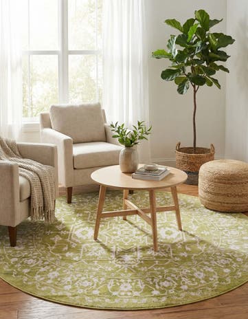 6' x 6' Modern Classical Round Rug