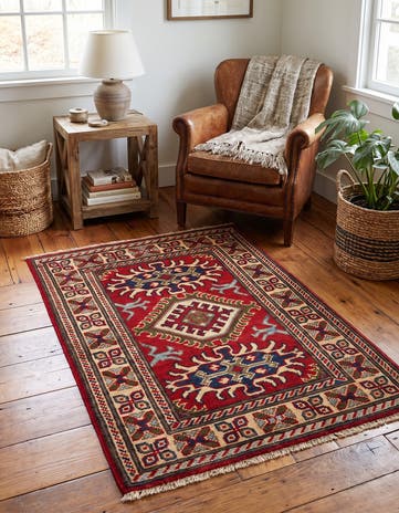 2' x 3' Hand Knotted Kazak Rug