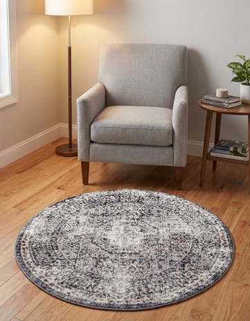 Gray Brooklyn Round Rug