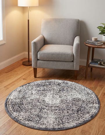 Gray Brooklyn Round Rug