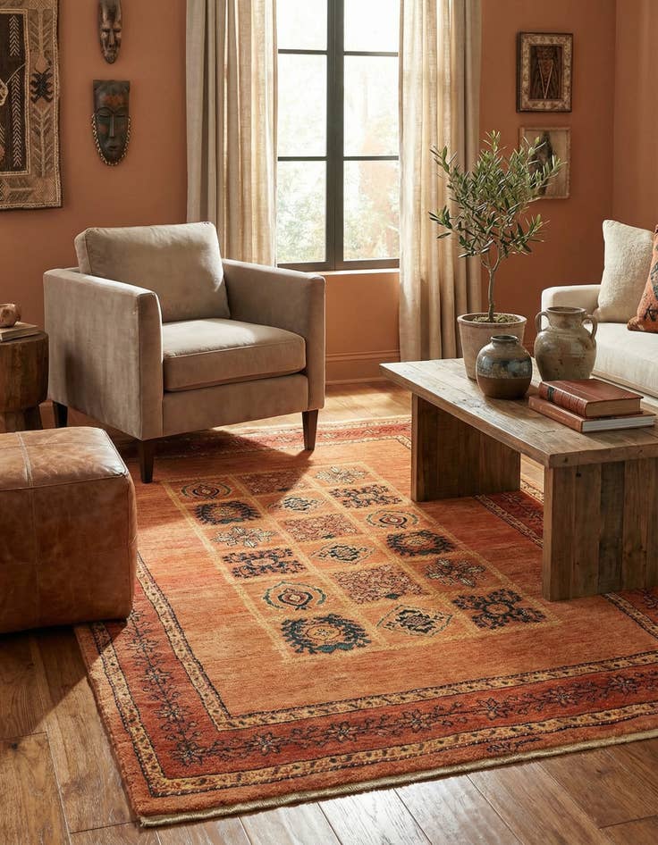 Detail image of 3' 7 x 5' 1 Kashkuli Wool Rug