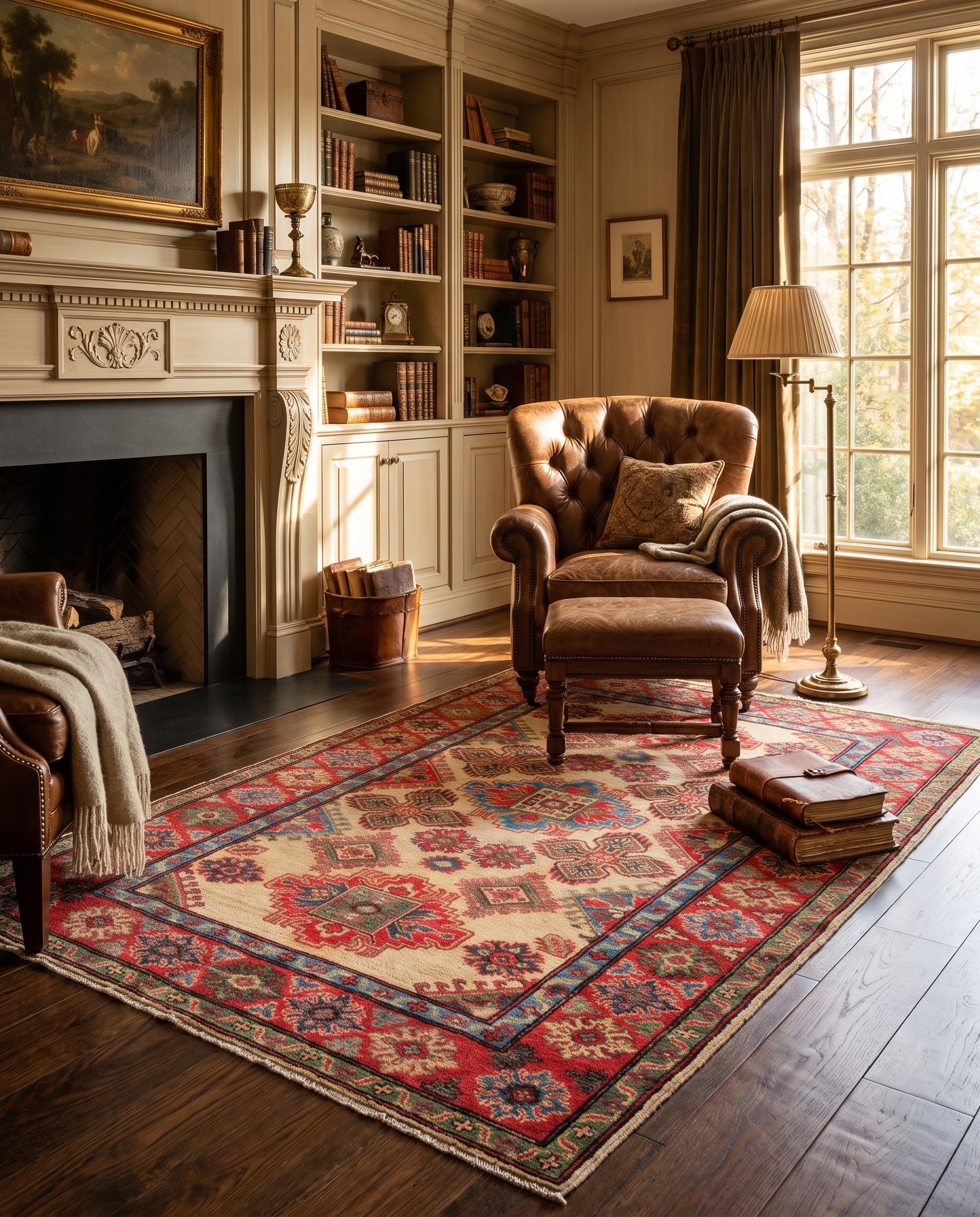 4' 7 x 6' 8 Hand Knotted Kazak Rug