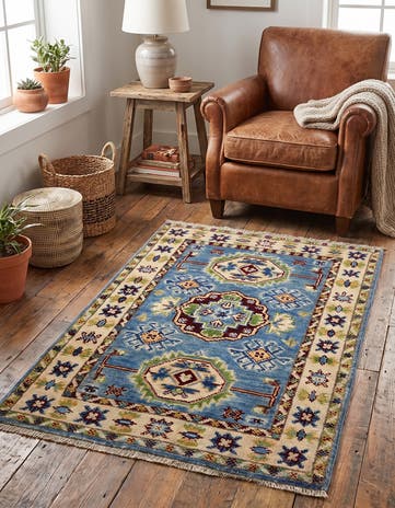 2' x 3' Hand Knotted Kazak Rug