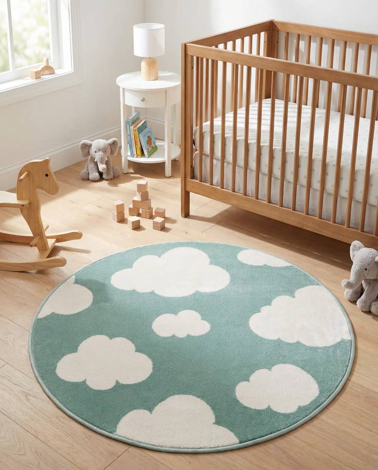 Detail image of 3' x 3' Whimsy Kids Round Rug