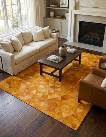 5' 2 x 8' 1 Cowhide Stocks Rug